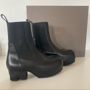 Rick Owens Black Beatle Ballast Boots Women Size 40 NWT and box